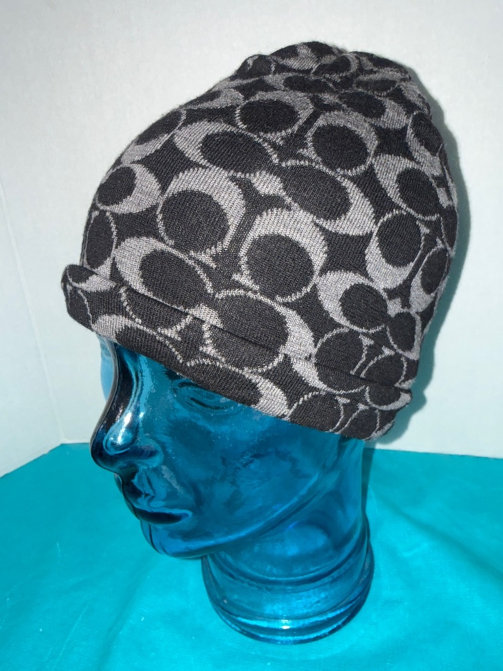 Unisex Coach Monogrammed Knit Beanie